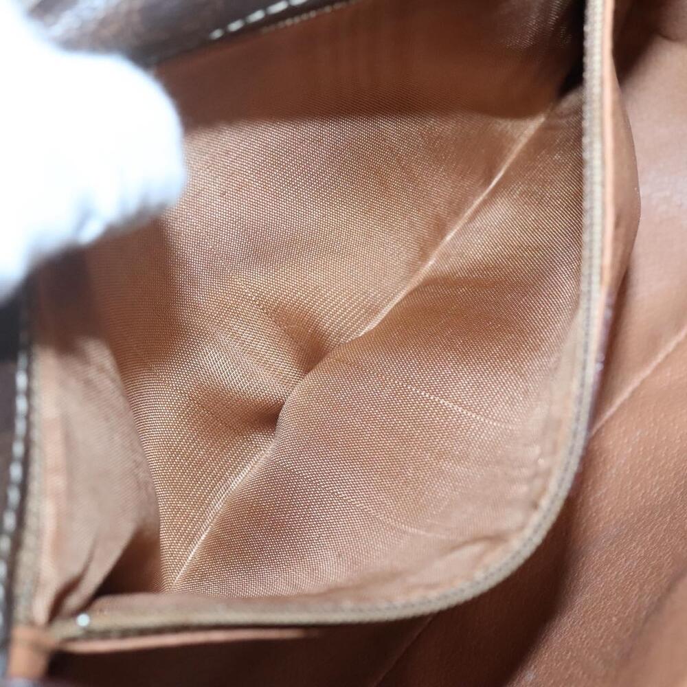 CELINE Macadam Canvas Shoulder Bag Pvc Leather Brown Gold - Picture 12 of 12